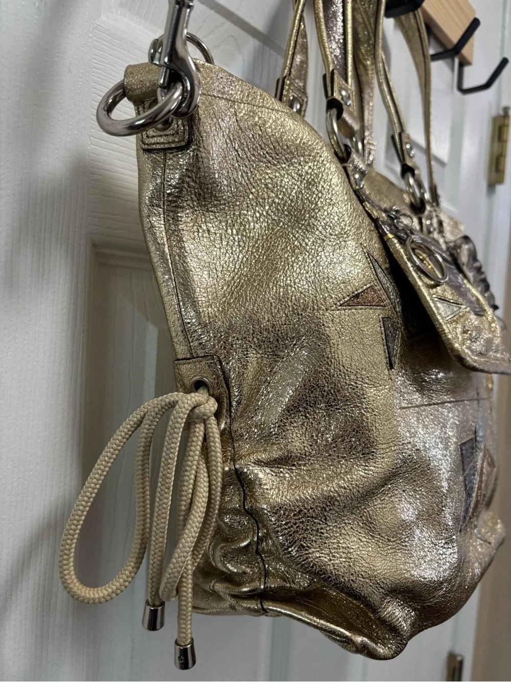 Coach Poppy G1069-16050 LIMITED EDITION Metallic Gold Star Spotlight Tote NWOT - Picture 6 of 16